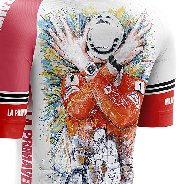 ミラノ～サンレモ 2025 the art fo cycle マチュー・ファンデルプール 半袖サイクルジャージ