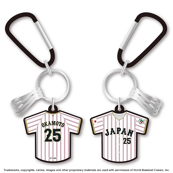 2026 WORLD BASEBALL CLASSIC 選手ラバーカラビナキーチェーン