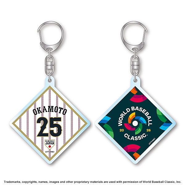 2026 WORLD BASEBALL CLASSIC 選手アクリルキーチェーン（正方形）