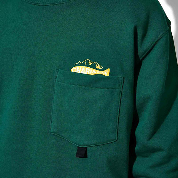 【アウトレット】CHARI＆CO NATURE LOGO CREWNECK SWEATS スウェット GREEN