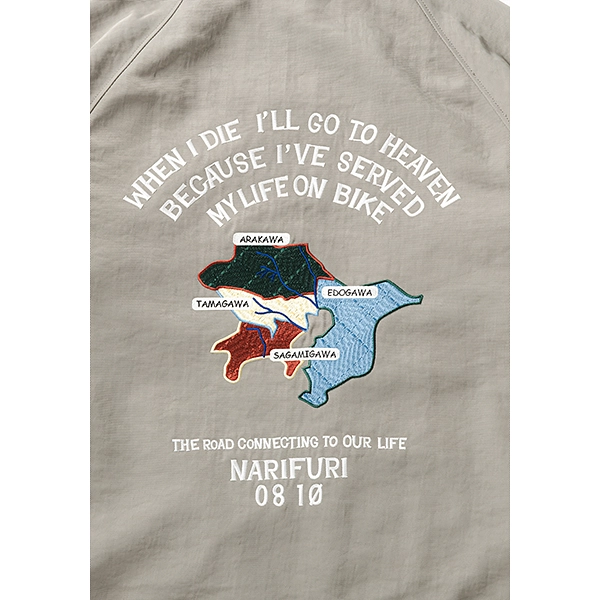 narifuri ヘビーサテンフライトブルゾン GRAY