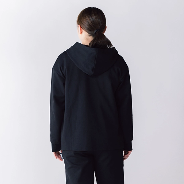 くまもと再春館製薬所バドミントンチーム公式 【イフミック加工】スウェットジップパーカー (ブラック)