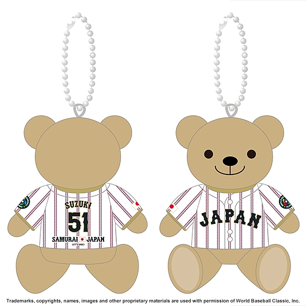 2026 WORLD BASEBALL CLASSIC 選手ユニフォームベアキーチェーン（ホーム）