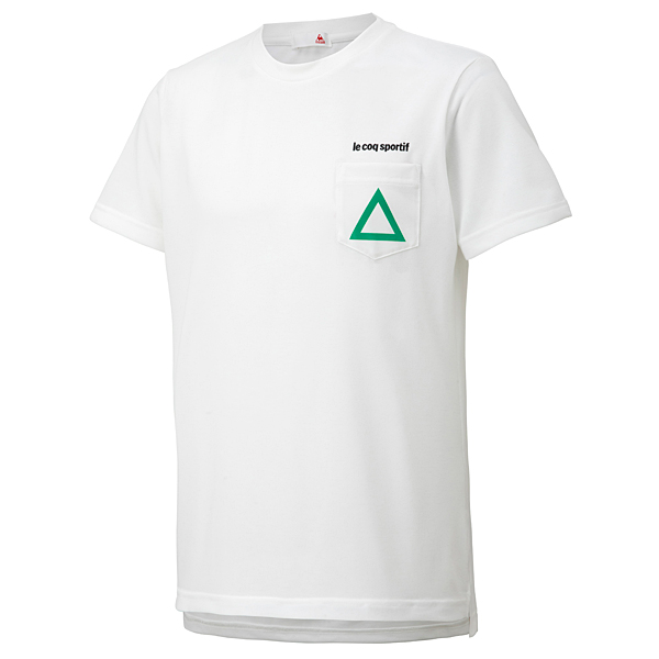 【アウトレット】le coq sportif 2020 Short Sleeve Tee ホワイトグリーン