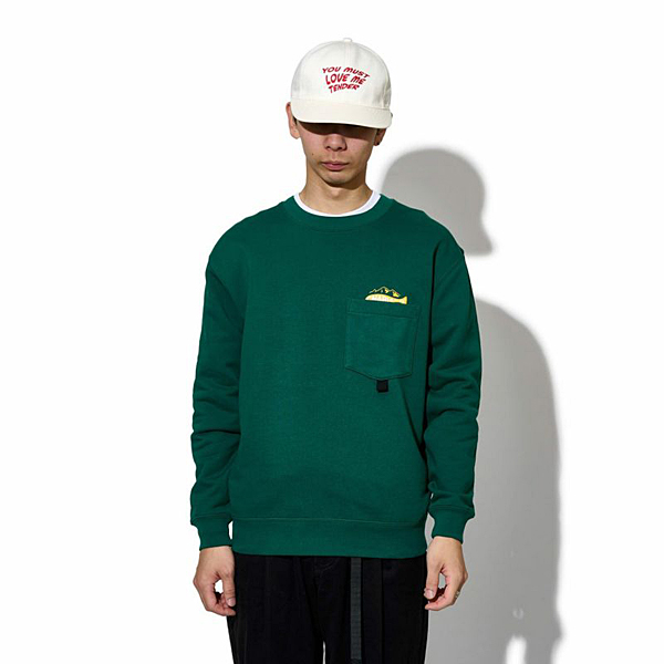 【アウトレット】CHARI＆CO NATURE LOGO CREWNECK SWEATS スウェット GREEN