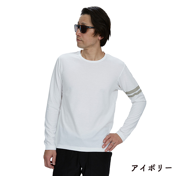 ステムデザイン サイクルDRYＴシャツ長袖 アイボリー