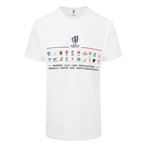 【アウトレット】RWC2023 20 Unions StackedTシャツ ホワイト