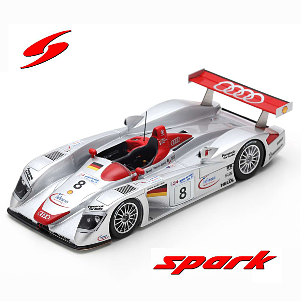 1/18スケールモデル Audi R8 No.8 Winner 24H Le Mans 2000 T. Kristensen - E. Pirro - F. Biela