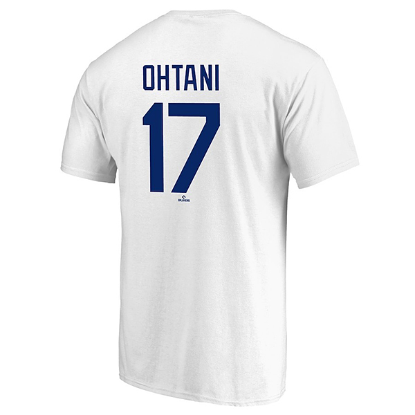 ロサンゼルス・ドジャース 大谷翔平 ネーム＆ナンバーTシャツ ホワイト