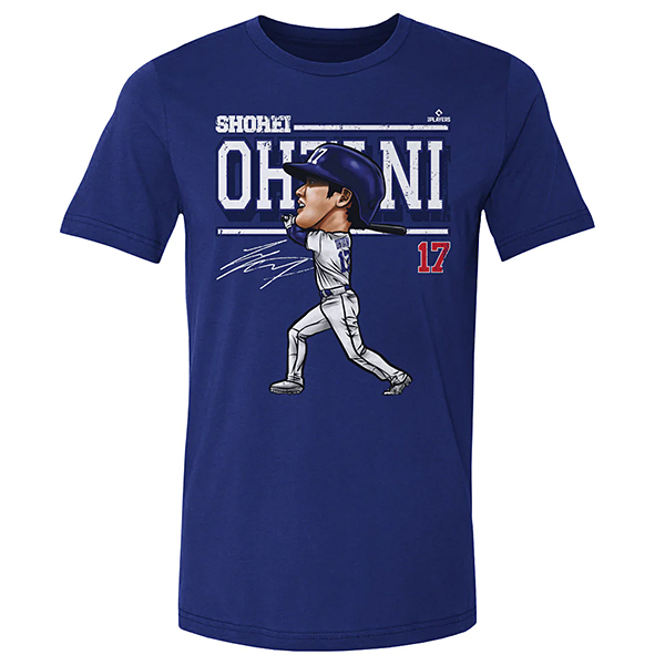 MLB 大谷翔平 ドジャース Tシャツ Los Angeles D Cartoon WHT