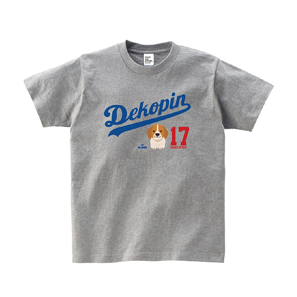 大谷翔平 デコピン SHOHEI OHTANI 「Dekopin Logo」キッズTシャツ 杢グレー