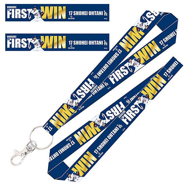 Wincraft 大谷翔平 ロサンゼルス・ドジャース 初勝利記念 ランヤードキーリング