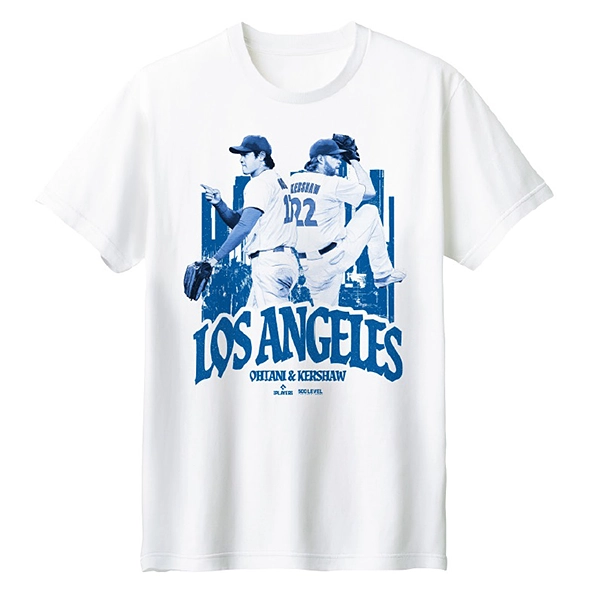 ロサンゼルス・ドジャース 大谷翔平 クレイトン・カーショー 『respect』 Tシャツ ホワイト