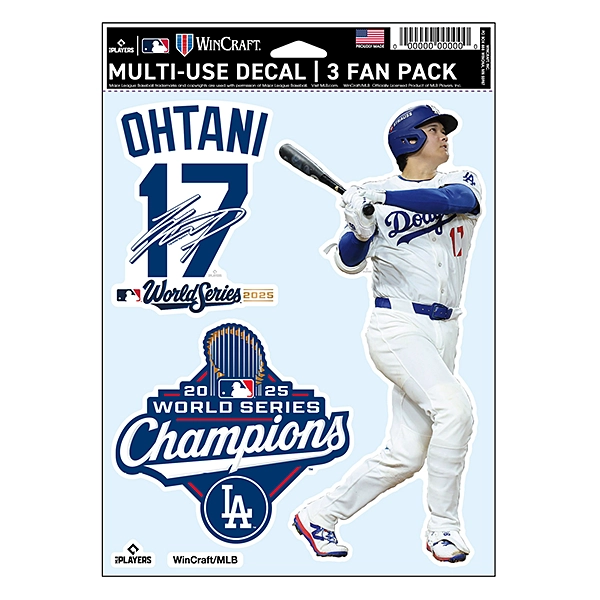 Wincraft ロサンゼルス・ドジャース 大谷翔平 2025 ワールドシリーズシリーズ優勝 ファンデカール