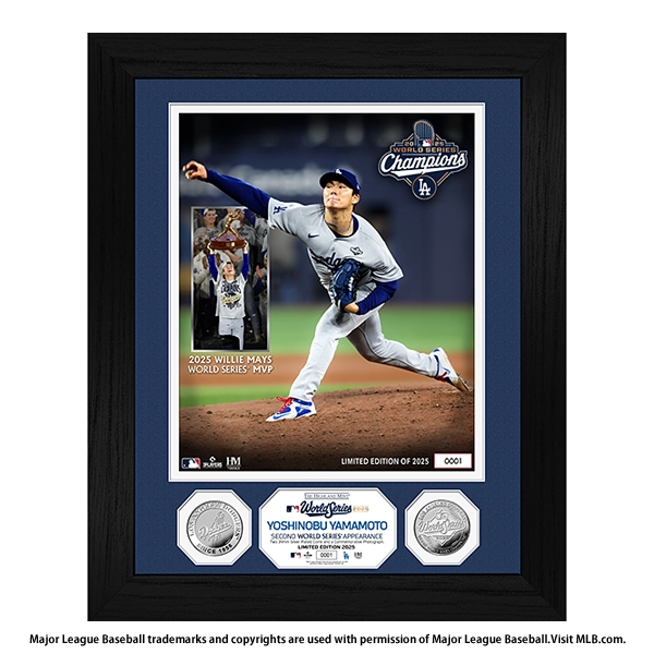 MLB ドジャース 山本由伸 ワールドシリーズ 2025 優勝記念 ダブルコインフォトミント