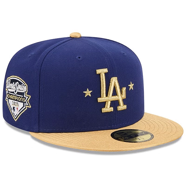 NEW ERA ロサンゼルス・ドジャース WS2025優勝 ゴールドコレクション (59FIFTY MLB Gold Collection)  ロイヤルブルー