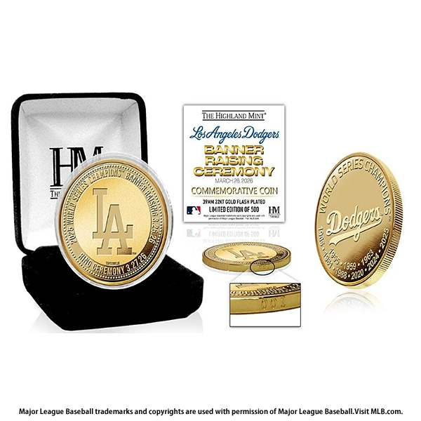 ドジャース 2025 WS優勝 リングセレモニー ゴールドコイン