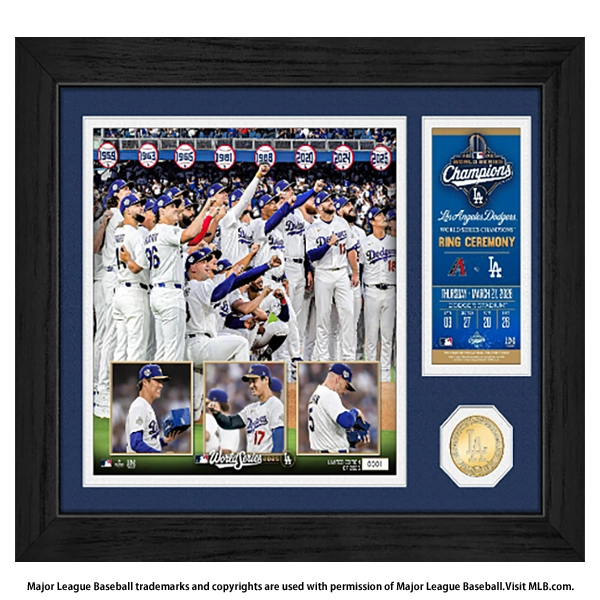 ドジャース 2025 WS優勝 リングセレモニー シングルコインフォトミント