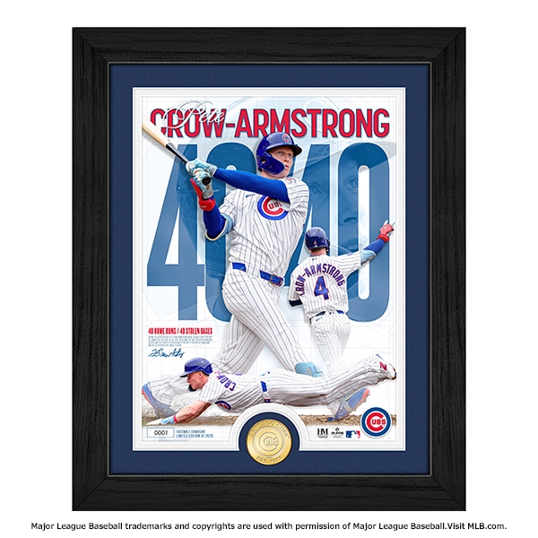 MLB US カブス ピート・クロウ＝アームストロング 40本塁打40盗塁達成記念 シングルコインフォトミント