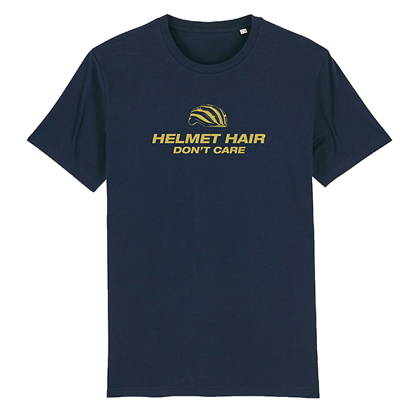 cois（ソワ）Helmet hair don’t care サイクリング Tシャツ ネイビー・マスタード