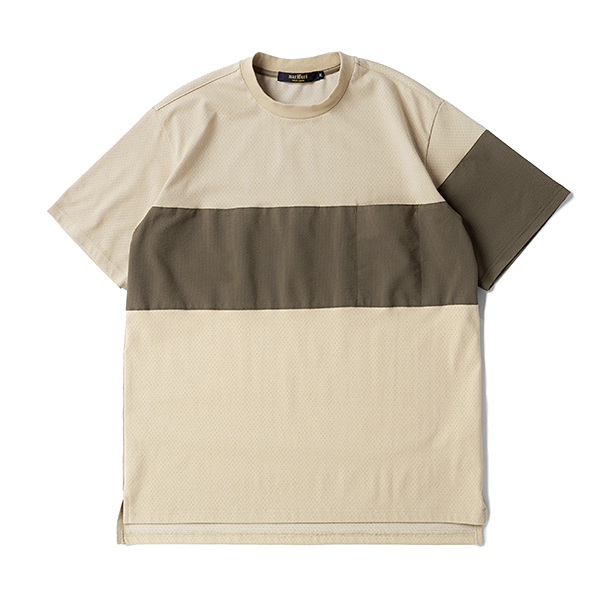 narifuri マルチテックメッシュ ポケットTシャツ OFF BEIGE