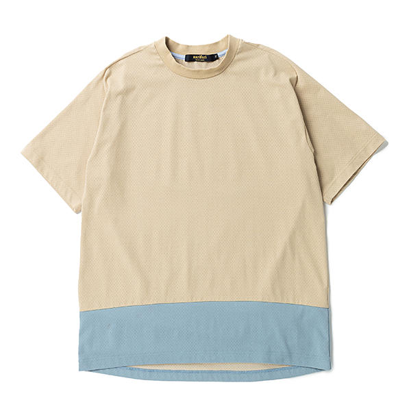 narifuri マルチテックメッシュ バックポケットTシャツ OFF BEIGE