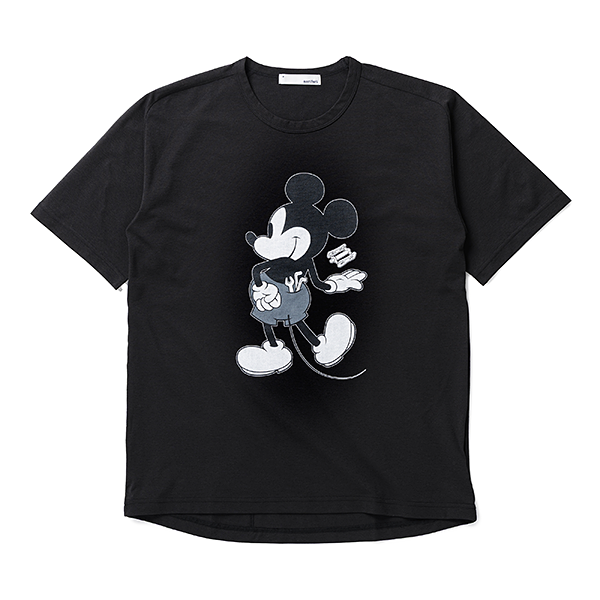 narifuri Disney Collection アクティブメッシュバックポケットTシャツ ブラック