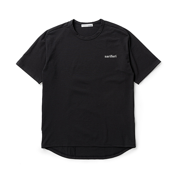 narifuri アクティブメッシュバック ポケットTシャツ ブラック