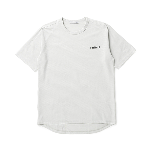 narifuri アクティブメッシュバック ポケットTシャツ ライトグレー