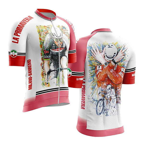 ミラノ～サンレモ 2025 the art fo cycle マチュー・ファンデルプール 半袖サイクルジャージ