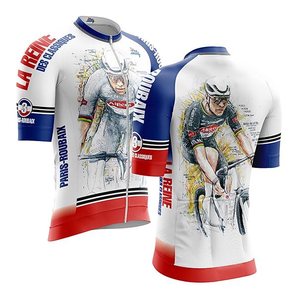 パリ～ルーベ 2025 the art fo cycle マチュー・ファンデルプール 半袖サイクルジャージ