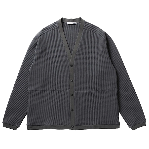 narifuri マルチワッフルカーディガン CHARCOAL