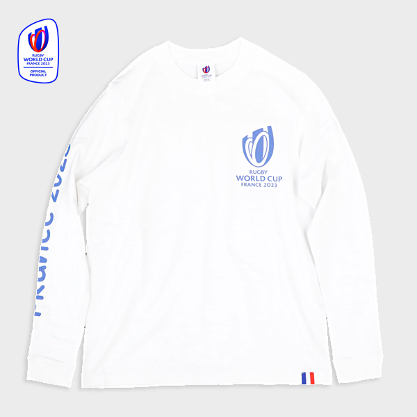 ラグビーワールドカップ2023 フランス オフィシャル 長袖Tシャツ ホワイト