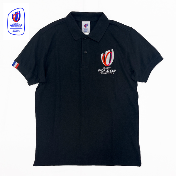 ラグビーワールドカップ2023 フランス オフィシャル ポロシャツ  ブラック