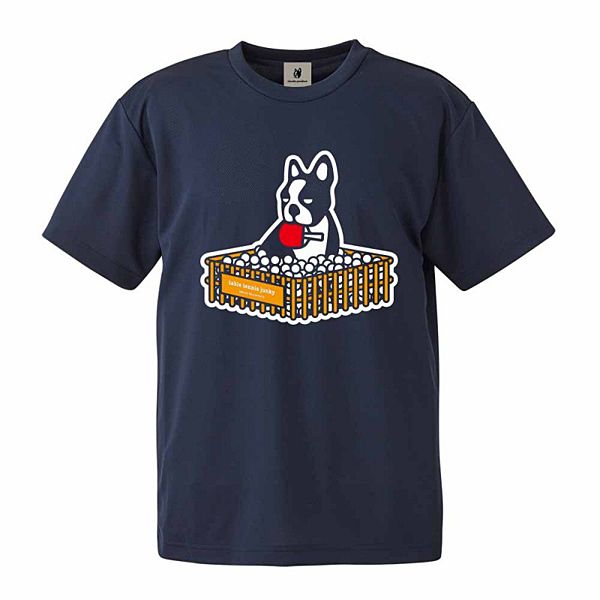 【アウトレット】table tennis junky ピンポン犬+2 Tシャツ ネイビー