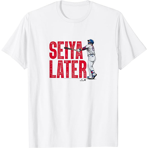 MLBPA 正規ライセンス商品 鈴木誠也 SEIYA SUZUKI「SEIYA LATER」 Tシャツ/ホワイト
