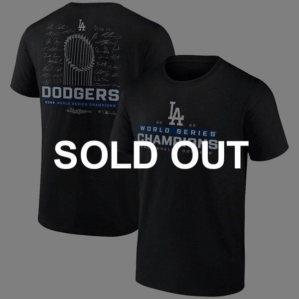 Fanatics 2025 ロサンゼルス・ドジャース ワールドシリーズ 優勝 シグネチャーロスター Tシャツ