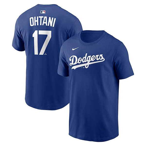 Nike 大谷翔平 ロサンゼルス・ドジャース Name & Number Tシャツ ブルー