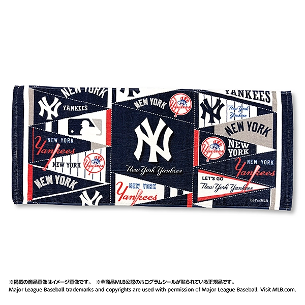 MLB 2026 ニューヨーク・ヤンキース フェイスタオル（総柄）
