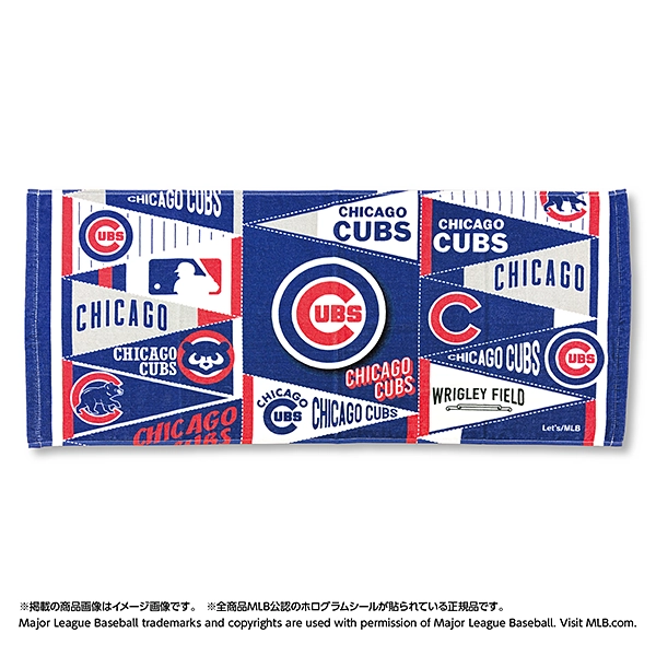 MLB 2026 シカゴ・カブス フェイスタオル（総柄）