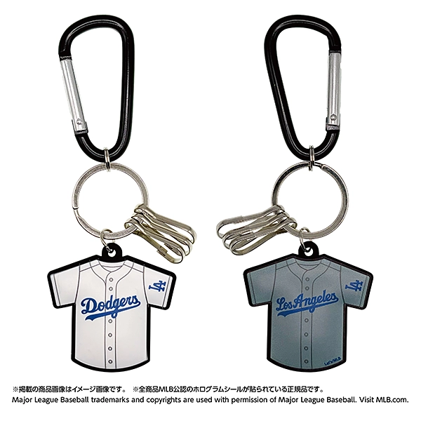 MLB 2026 ロサンゼルス・ドジャース カラビナ付きキーチェーン（ホーム/ビジター）