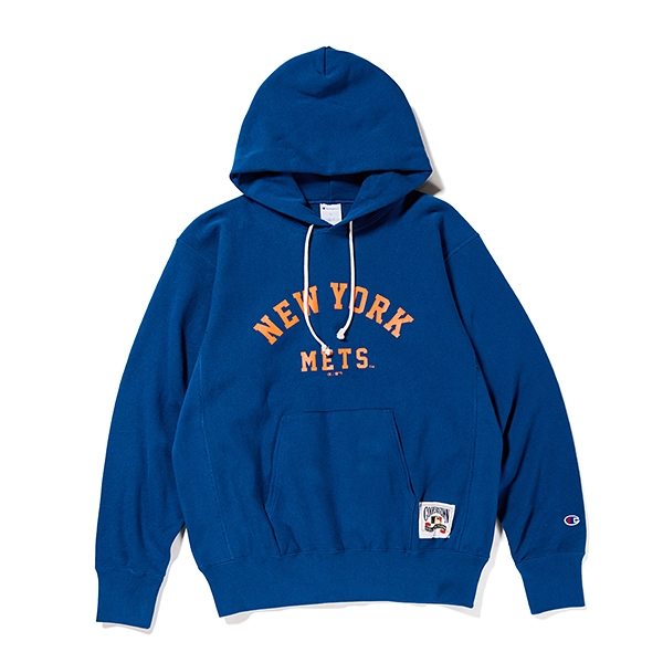 Champion × MLB フーディー ヴィンテージ ニューヨーク・メッツ
