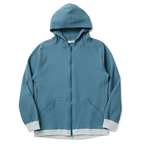 narifuri マルチワッフルジップパーカー TURQUOISE